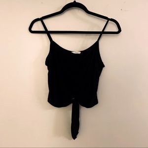 Black crop top with tie